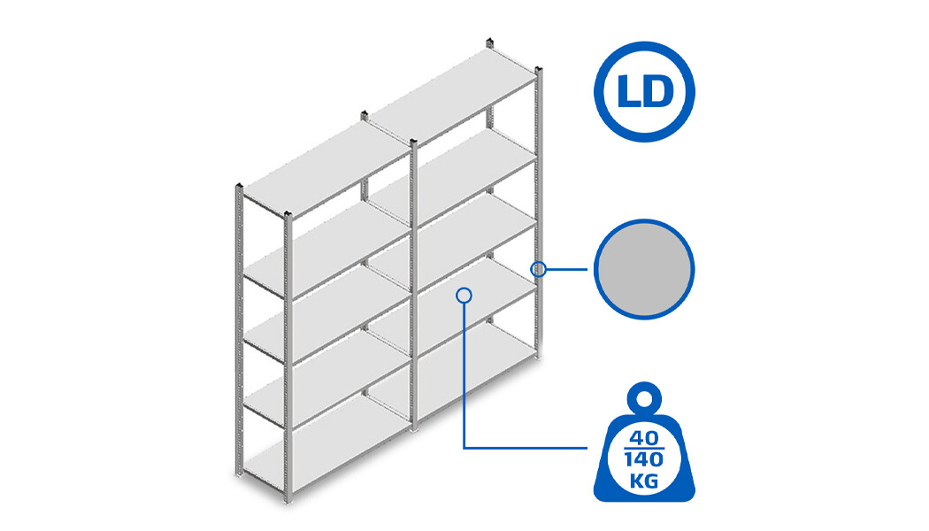 Metalen legbordstellingen Light Duty