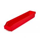 Magazijnbak 6012 Rood 600x120x95mm (lxbxh)