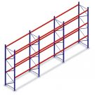 Voordeelrij gebruikte Mecalux palletstelling 4800x8420x900 mm (hxbxd) 3 niveaus
