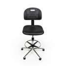 Ergonomische en verstelbare werkplaatsstoel op wielen/glijders - BT