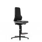 Bimos werkstoel Neon met glijders en voetsteun Grijs