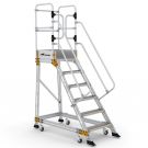 Platformtrap Wixor met veerwielen 6 treden