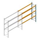 Gebruikte JH MPB palletstelling 4000x3300x1100mm (hxbxd) 3 niveaus aanbouwsectie