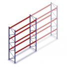 Gebruikte Mecalux palletstelling 4800x2700x900 mm (hxbxd) 3 niveaus beginsectie