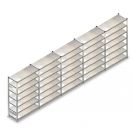 Voordeelrij gebruikte Schaefer R3000 legbordstelling 2300x6580x600mm (hxbxd) 7 niveaus