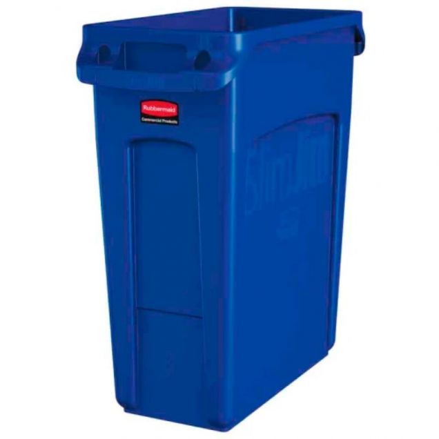 Slim Jim container met luchtsleuven 60 Liter Blauw