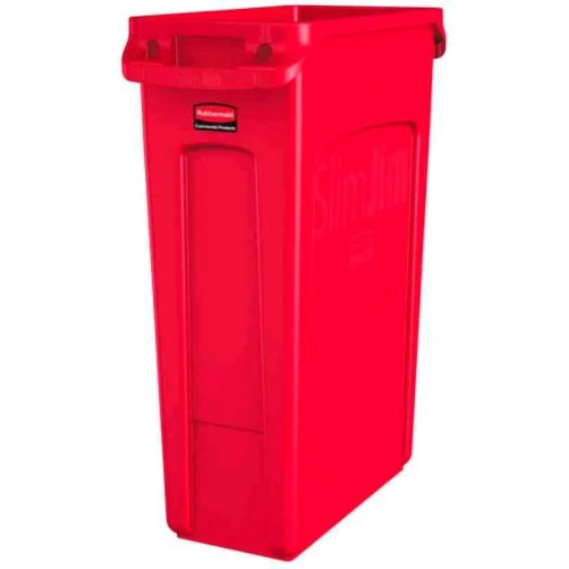 Slim Jim container met luchtsleuven 87 Liter Rood