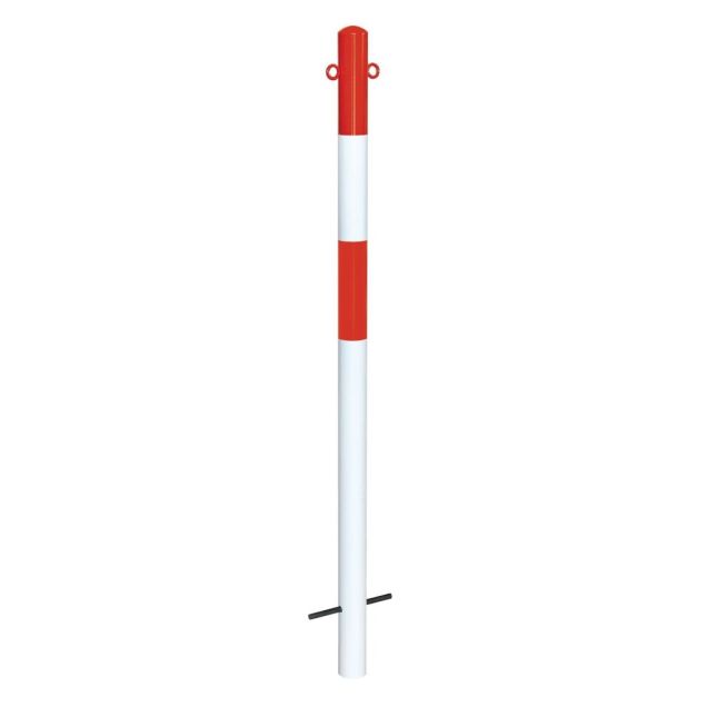 MORION paal betonneren Ø60mm 2 kettingogen rood/wit