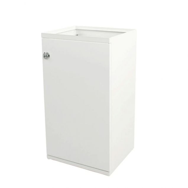 Modulaire Afvalbak met Deur en Zakhouder 85 Liter Wit