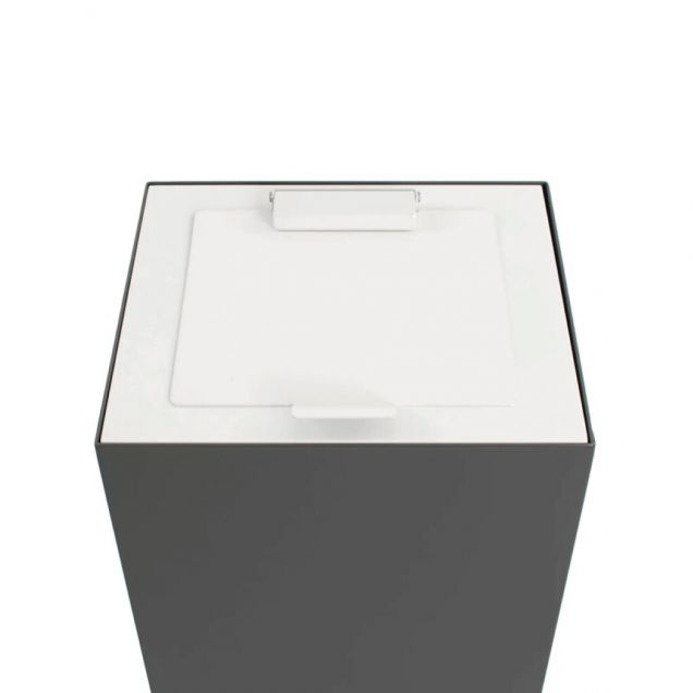 Witte Top met klepdeksel voor modulaire afvalscheidingsunit 90 Liter