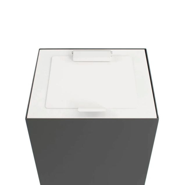 Witte Top met klepdeksel voor modulaire afvalscheidingsunit 90 Liter