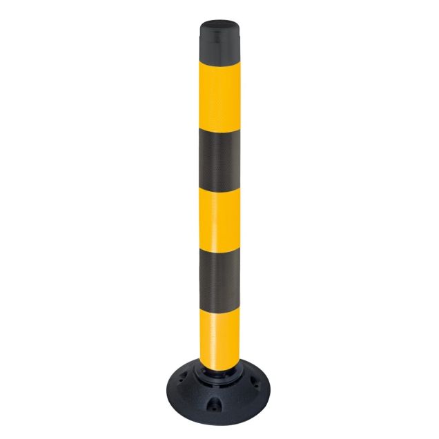 FlexPin geleidepaal Ø100mm x 1000mm geel/zwart