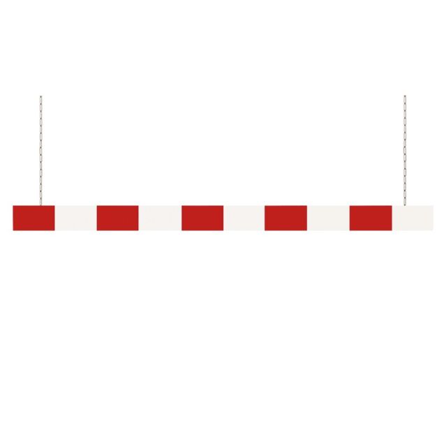 MORION hoogtebegrenzer aluminium  2500x20x150mm rood/wit