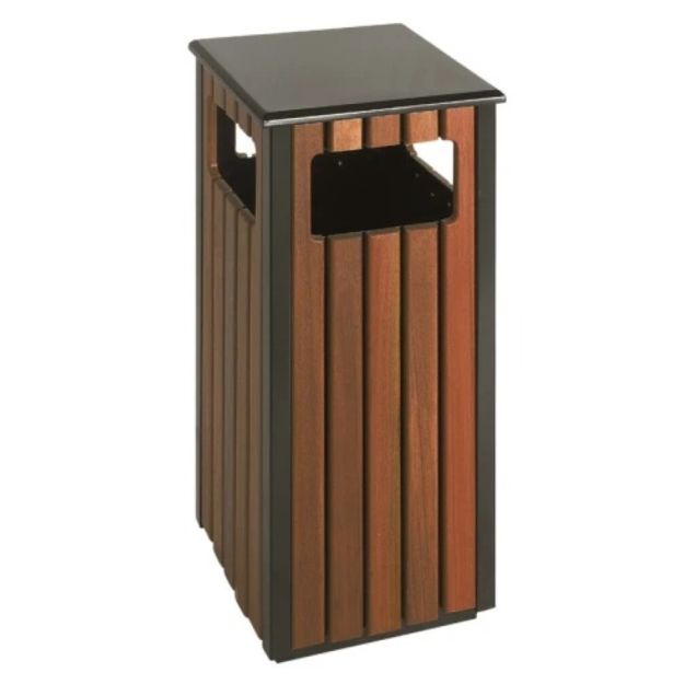 Buitenafvalbak vierkant 36 Liter Houtlook