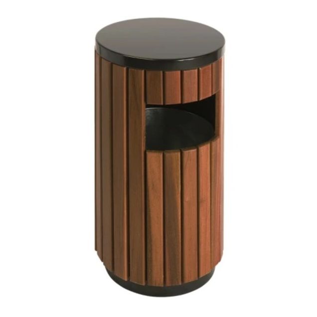 Buitenafvalbak rond 33 Liter Houtlook