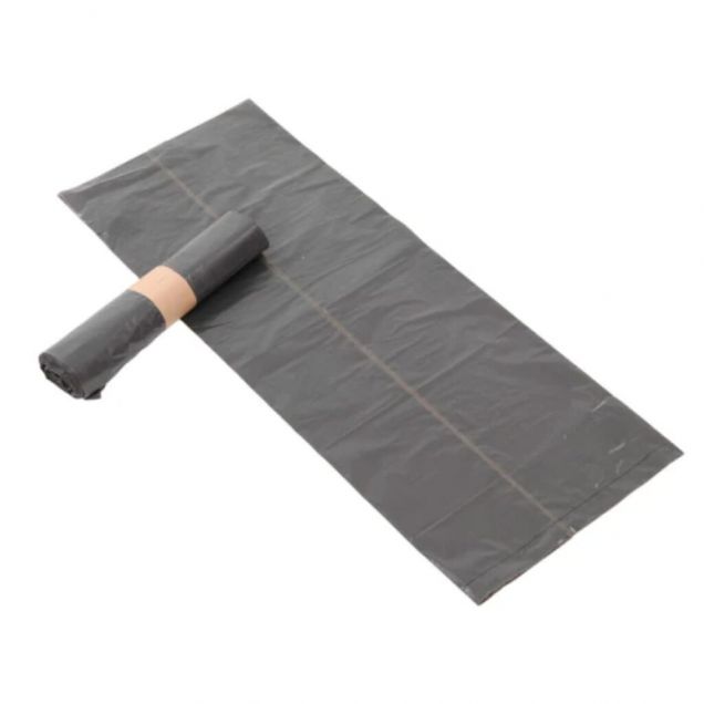 Afvalzakken 60L 600x800x0.35mm T50 Non KOMO grijs - rol van 20 zakken