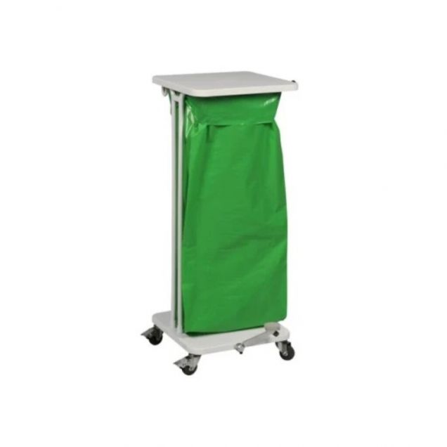 Afvalbak met deksel en voetpedaal 120 Liter Wit