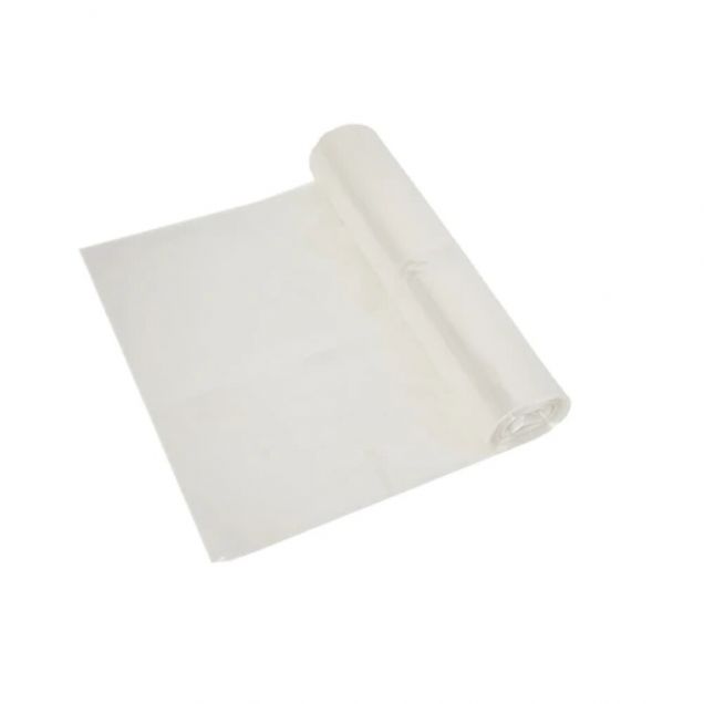 Afvalzakken 60L 600x800x0.2mm Transparant - rol van 20 zakken