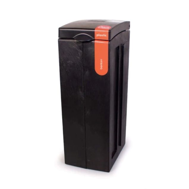 Modulaire afvalbak voor afvalscheiding Plastic 70 Liter Zwart