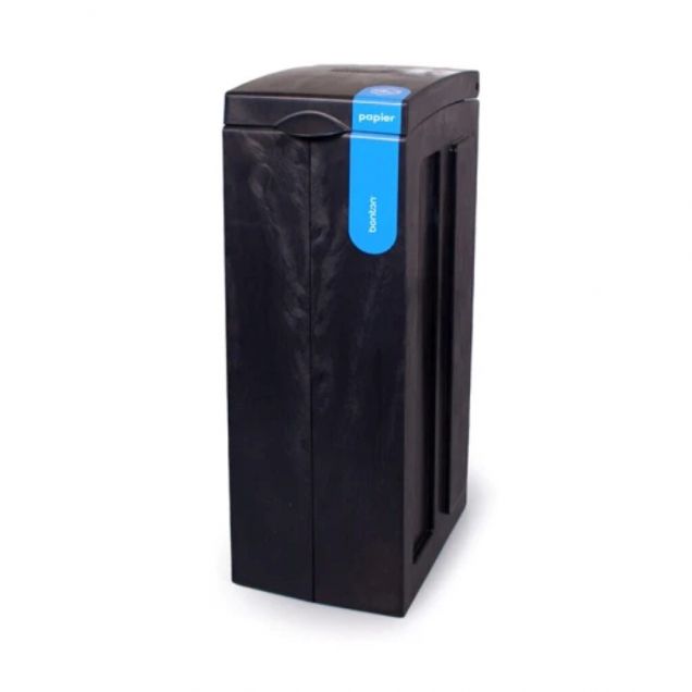 Modulaire afvalbak voor afvalscheiding Papier 70 Liter Zwart