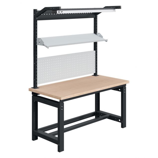 Verstelbare werkbank Sofame multiplex 40mm 1500x750x780-1060mm 1000kg Antraciet