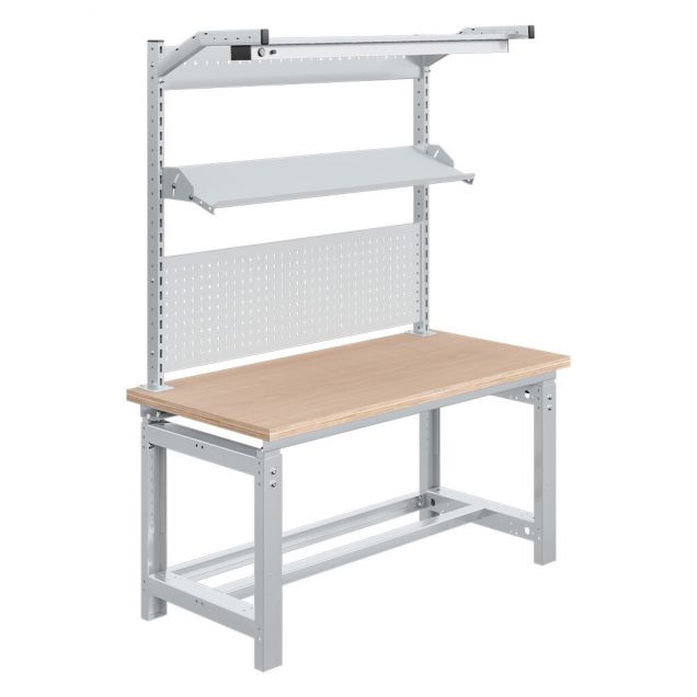 Verstelbare werkbank Sofame multiplex 40mm 1500x750x780-1060mm 1000kg Grijs