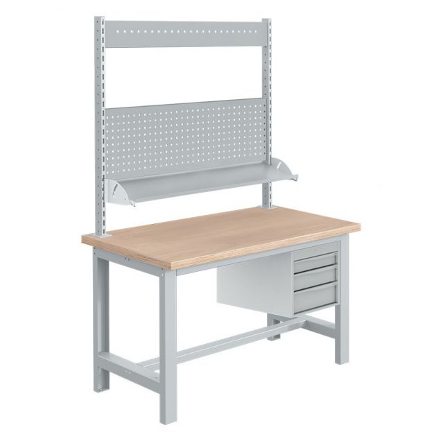Werkbank met ladekast Sofame multiplex 40mm 1500x750x840mm 1500kg Grijs