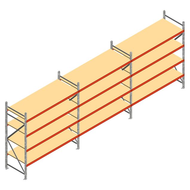 Voordeelrij grootvakstelling AR 2000x5750x800 mm (hxbxd) 4 niveaus