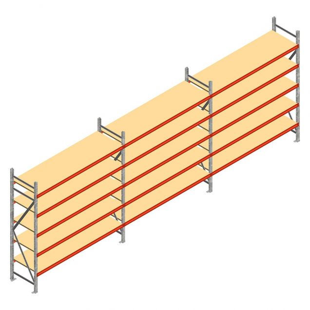 Voordeelrij grootvakstelling AR 3000x6230x600 mm (hxbxd) 5 niveaus
