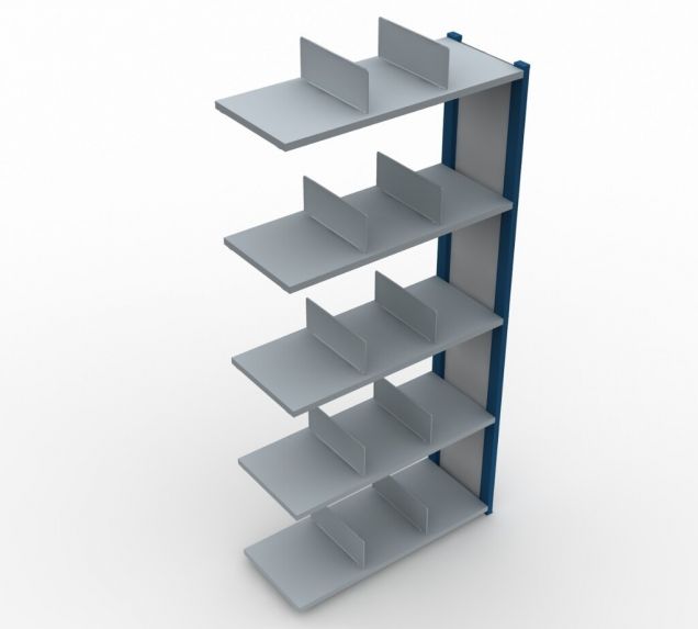Aanbouwsectie gebruikte Nedcon legbordstelling 2000x1220x400 mm (hxbxd) 5 niveaus