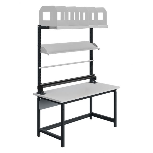 Verstelbare werkbank Sofame melamine 28mm  1500x750x768-1048 mm 300kg Antraciet