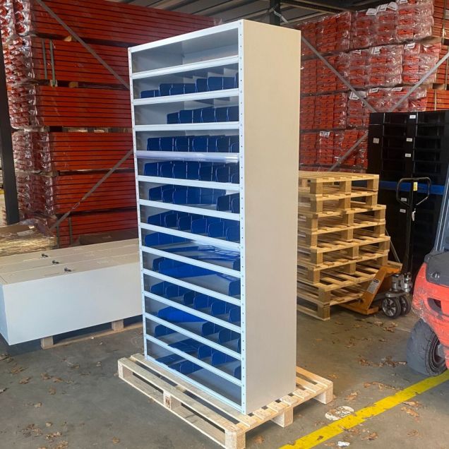 Vakkenkast zgan BT 12 niv 1980x1000x400 mm (hxbxd) grijs