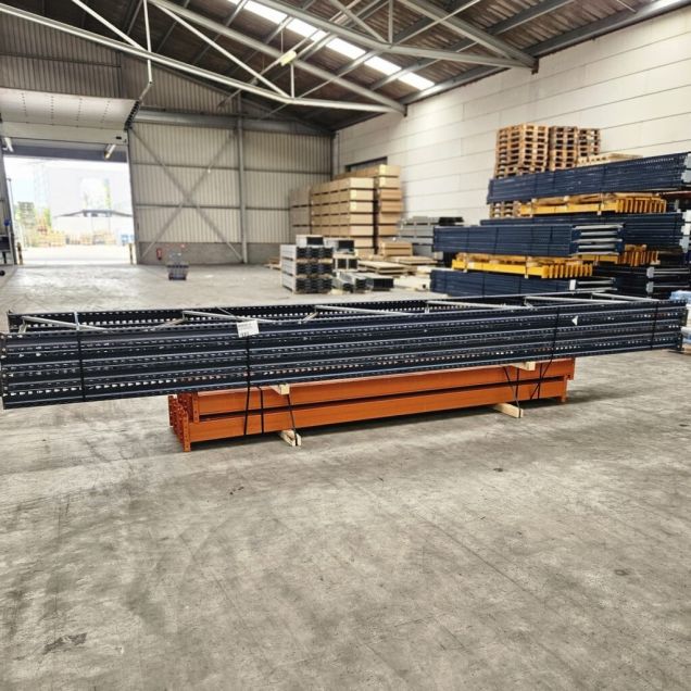 Voordeelpartij gebruikte Mecalux palletstelling 6000x11280x1100 mm (hxbxd) 4 niveaus
