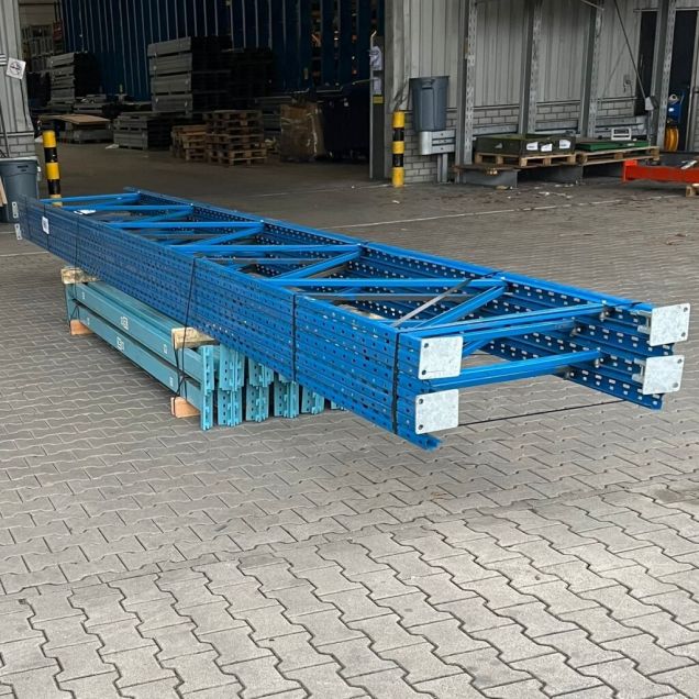 Voordeelpartij gebruikte Redirack palletstelling 6000x8420x900mm (hxbxd) 5 niveaus blauw