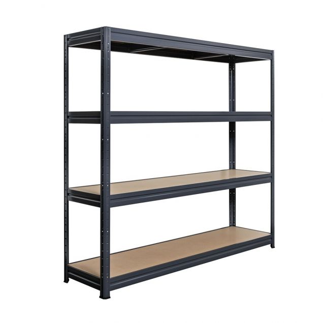 Grootvakstelling Pro 4niv 600kg zwart 1770x1600x450 mm (hxbxd)