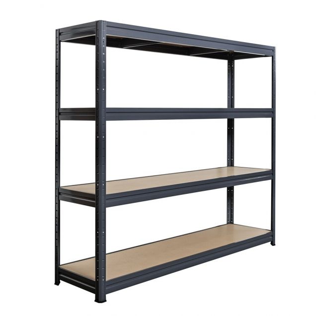 Grootvakstelling Pro 4niv 500kg zwart 1770x2000x450 mm (hxbxd)