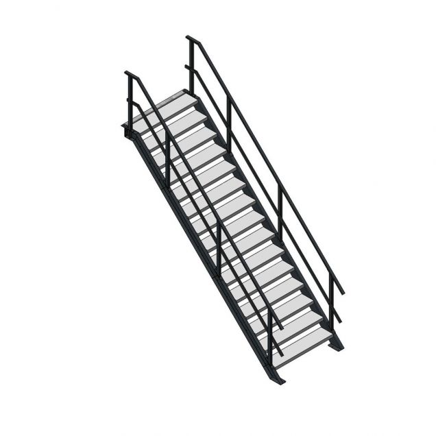 Steektrap, Industriële Trap 3000x1200 mm (hxb)