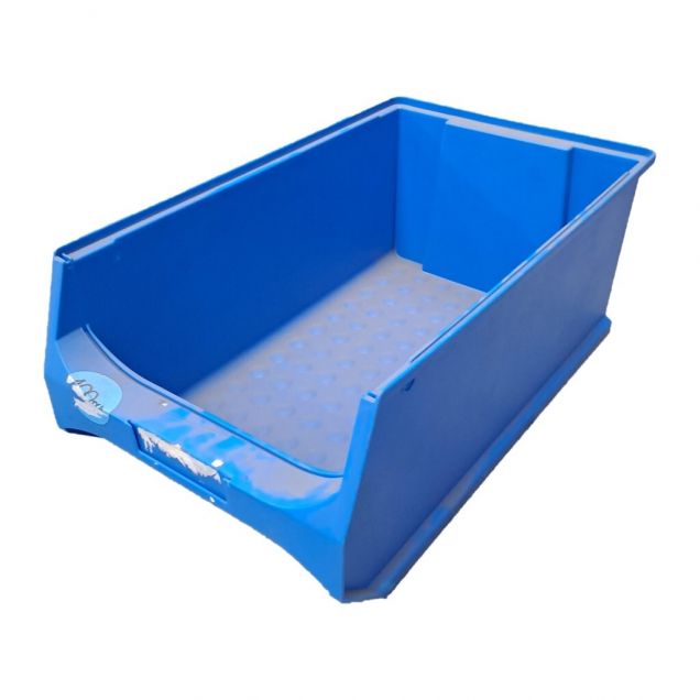 Gebruikte kunststof stapelbak 500x300x200 mm (lxbxh) blauw