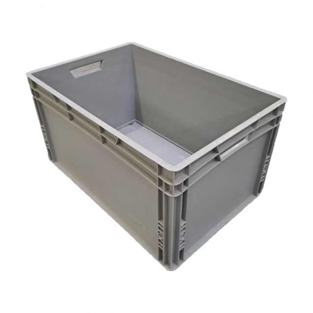 Gebruikte magazijnbak, stapelbak TBA 600x400x320 mm (lxbxh) grijs