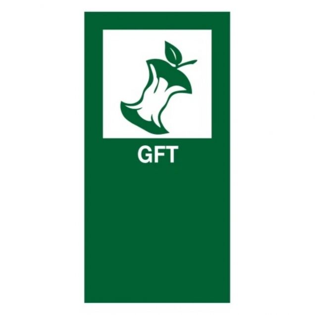 Magnetische sticker voor modulaire afvalscheidingsunit GFT groen