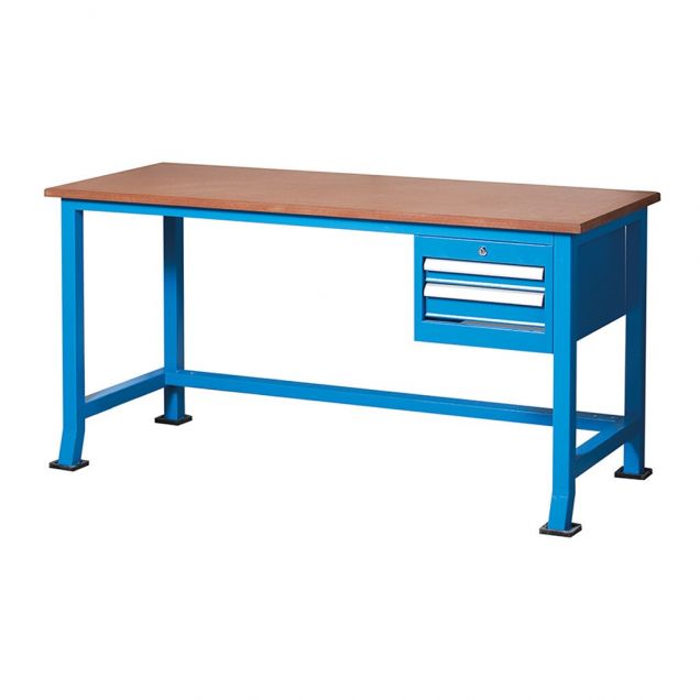Werktafel met 2 laden 850x1700x700 mm (hxbxd) blauw