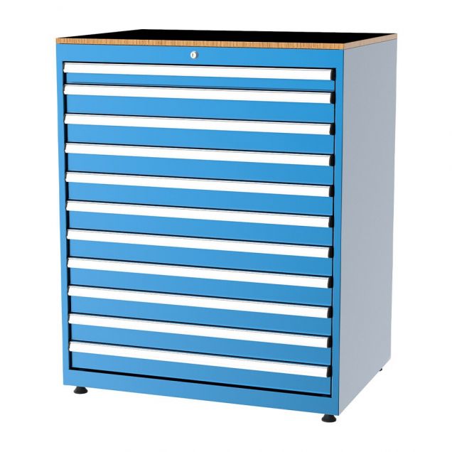 Gereedschapskast met 11 laden 1248x1010x725 mm (hxbxd) blauw