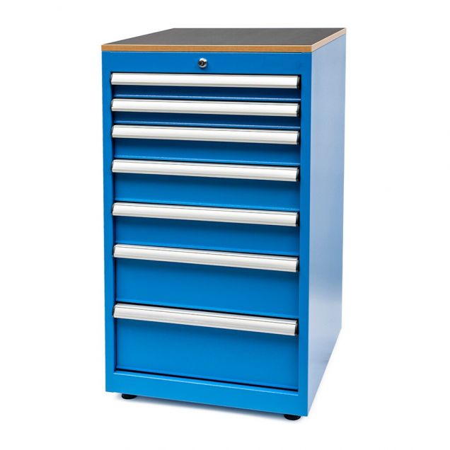 Gereedschapskast met 7 laden 1048x560x570 mm (hxbxd) blauw
