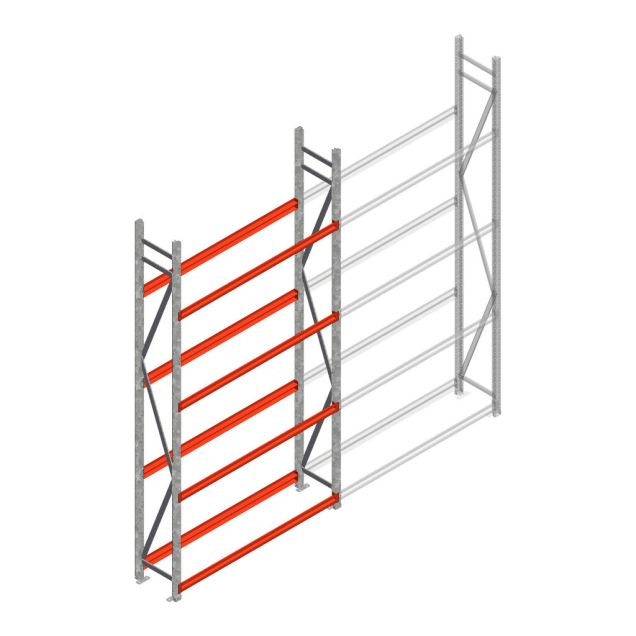 Bandenstelling grootvak AR 3000x1610x400mm (hxbxd) 4 niveaus beginsectie