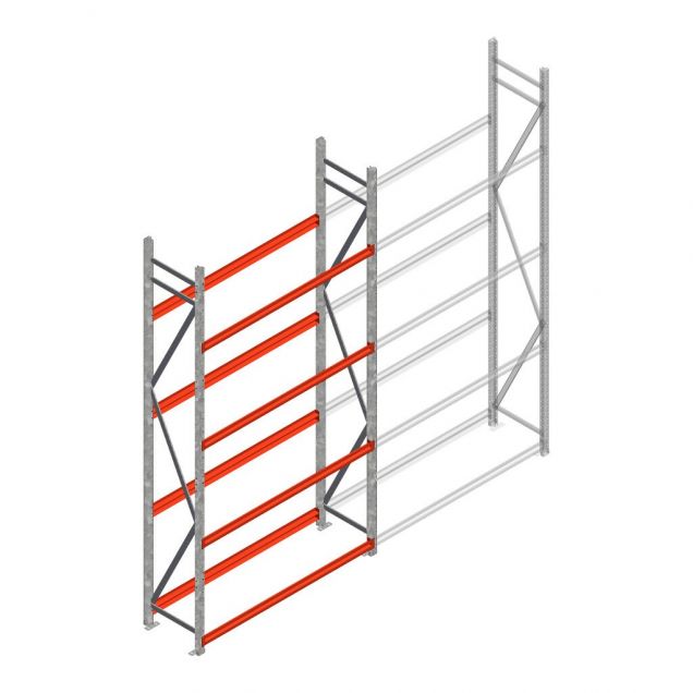 Bandenstelling grootvak AR 3000x1610x500mm (hxbxd) 4 niveaus beginsectie