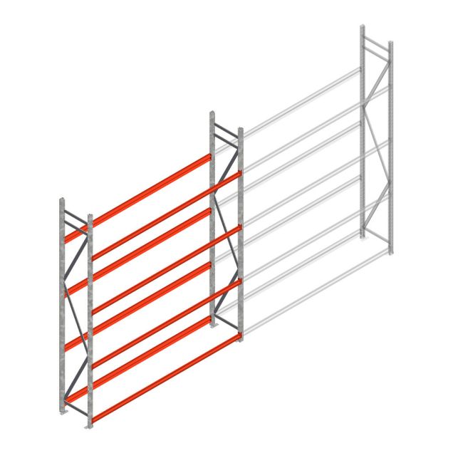 Bandenstelling grootvak AR 3000x2250x500mm (hxbxd) 4 niveaus beginsectie