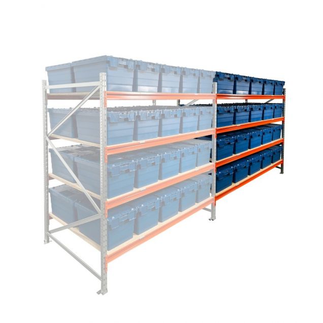 Bakkenkast AR 2000x2250x1200 mm (hxbxd) 4 niveaus met 40 distributiebakken aanbouwsectie