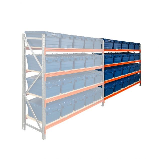 Bakkenkast AR 2000x2250x600 mm (hxbxd) 4 niveaus met 20 distributiebakken aanbouwsectie