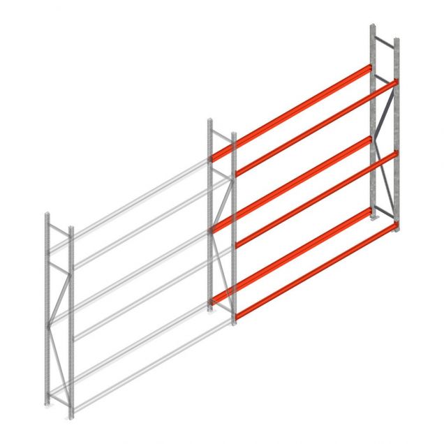 Bandenstelling grootvak AR 2500x2250x400mm (hxbxd) 3 niveaus aanbouwsectie