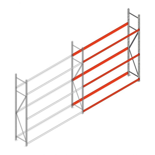 Bandenstelling grootvak AR 2500x2250x500mm (hxbxd) 3 niveaus aanbouwsectie